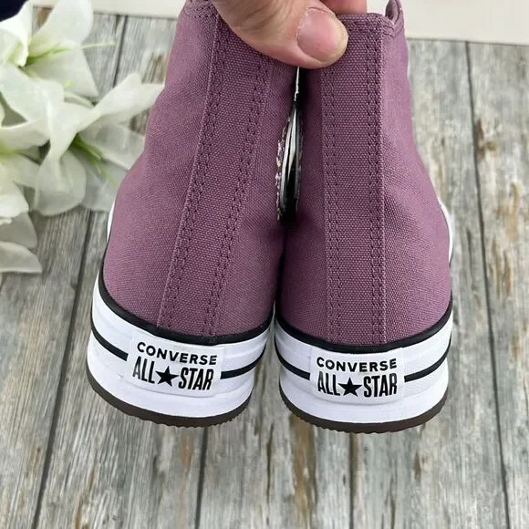 Chuck Taylor All Star EVA Lift Platform Feline Florals Sneakers Shoes Size 8 - Picture 7 of 11